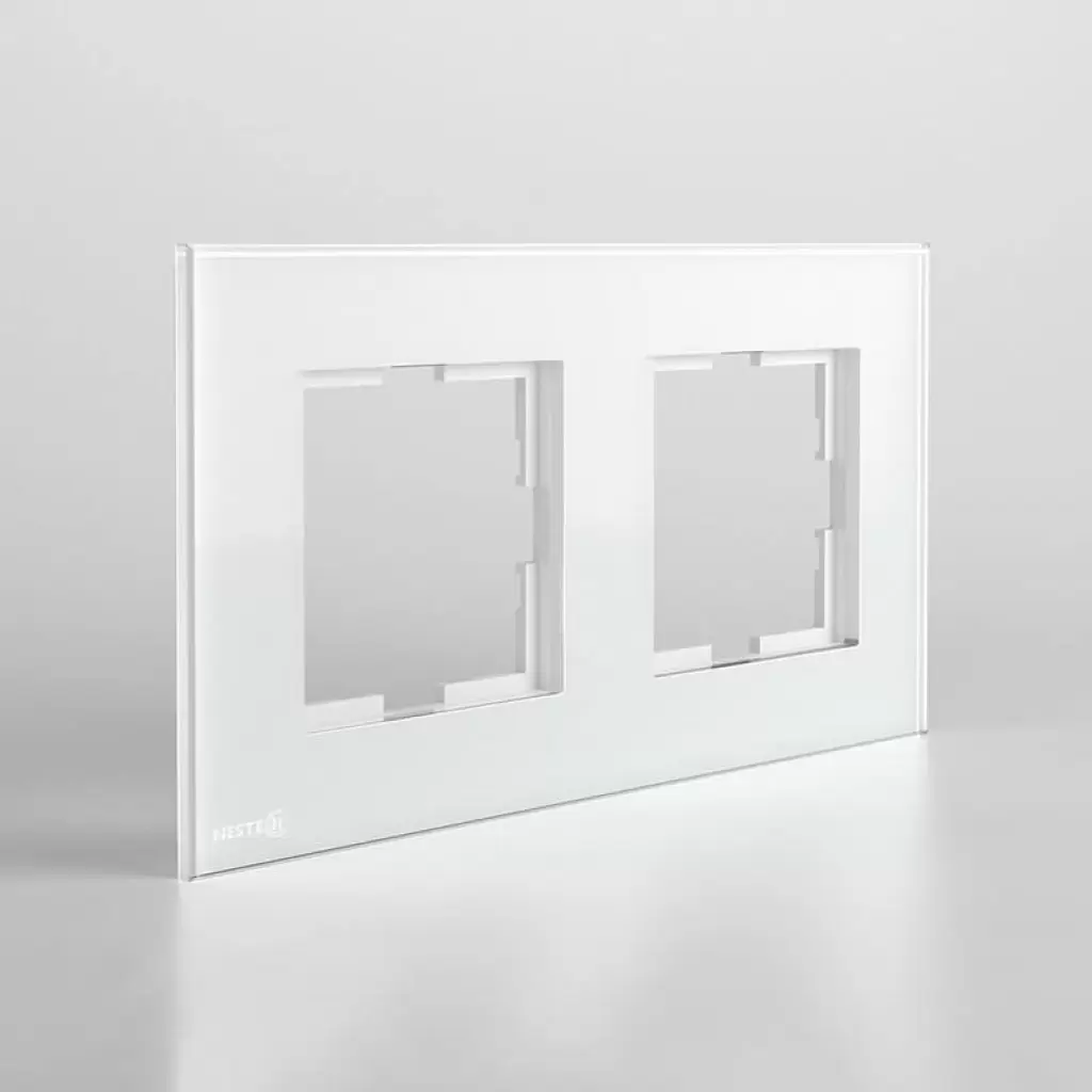کادر کلید پریز دو خانه نِستِک سری CRYSTAL
